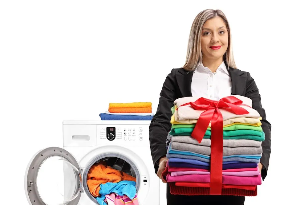 Laundry folded neatly